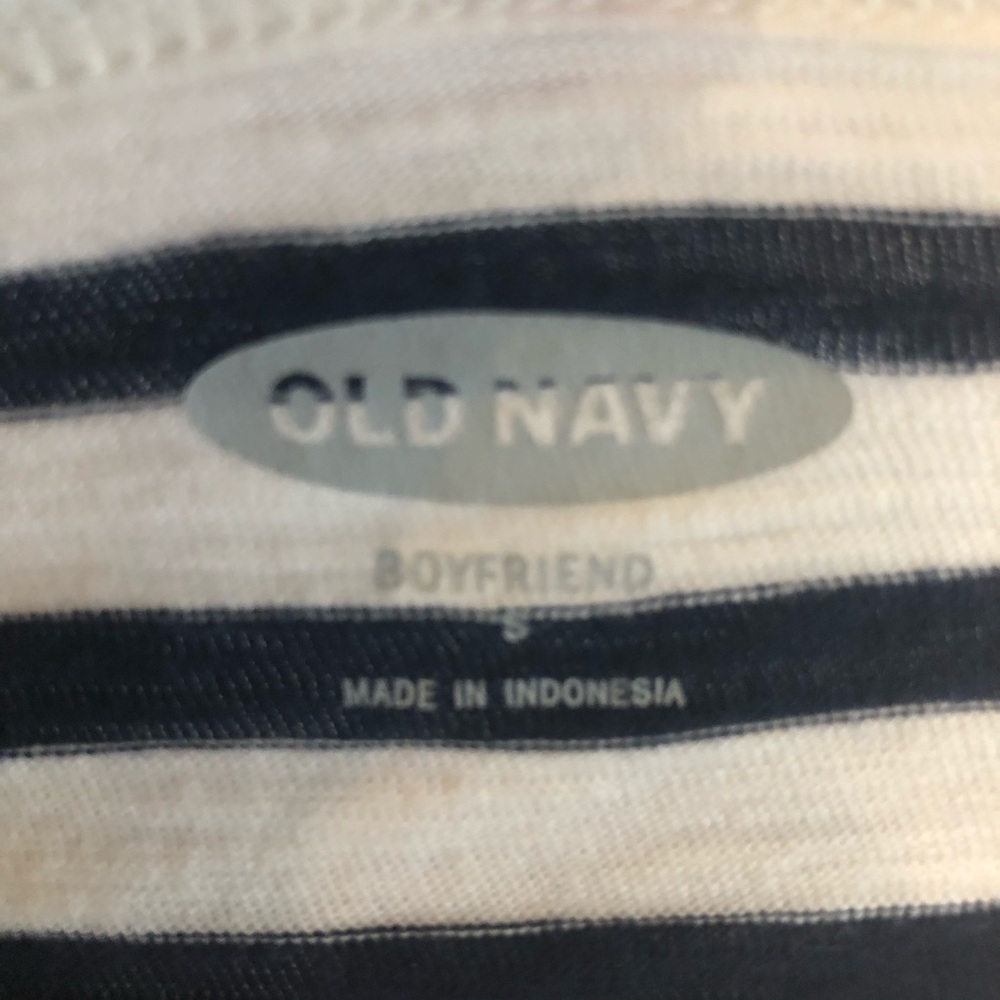 Old Navy Womens T shirt Striped Boyfriend Tee - Picture 4 of 6
